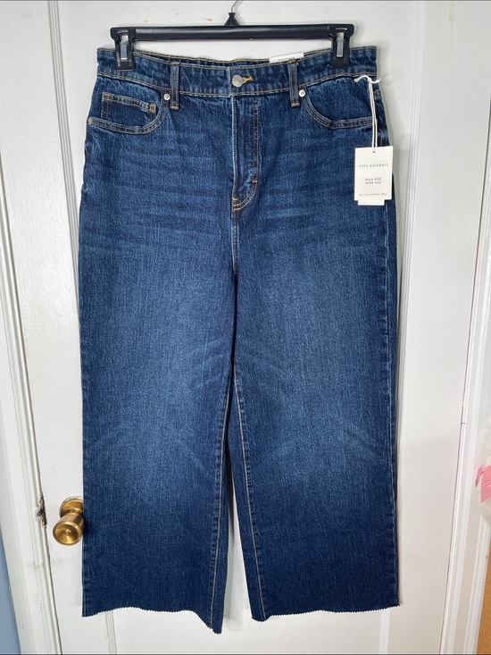 Free Assembly Denim - Nwt Free Assembly Jeans 10 Wide Leg Raw Hem High Rise New Ladies Denim